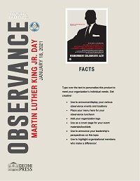Image of 2021 MLK Mini Facts Poster Template